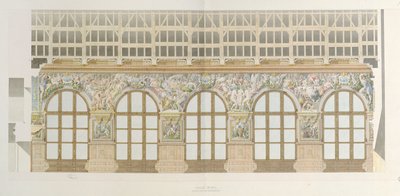 Elevation of the ballroom at Fontainebleau, plate from an album by Charles Percier